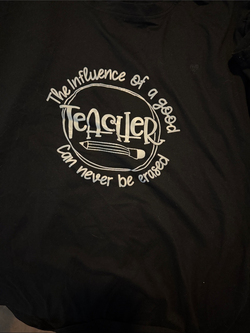 Teacher Graphic T-Shirt for Women- Black